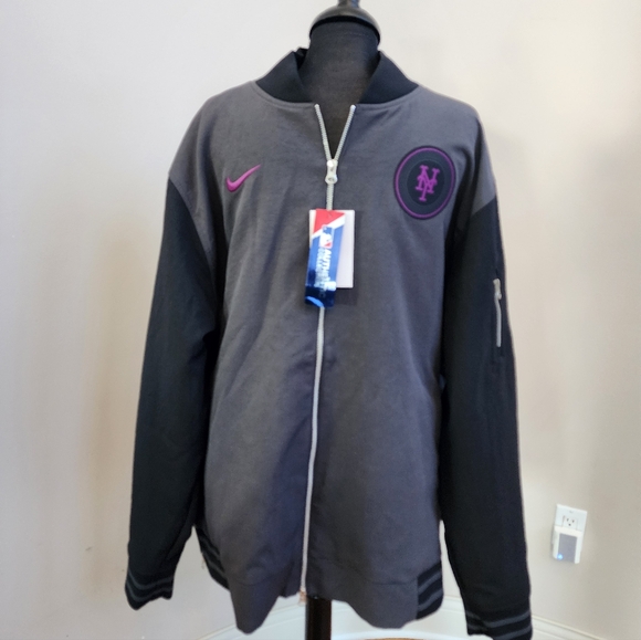 Mets MLB City Connect NIKE Zip-Up Bomber Jacket. NWT - Picture 8 of 16